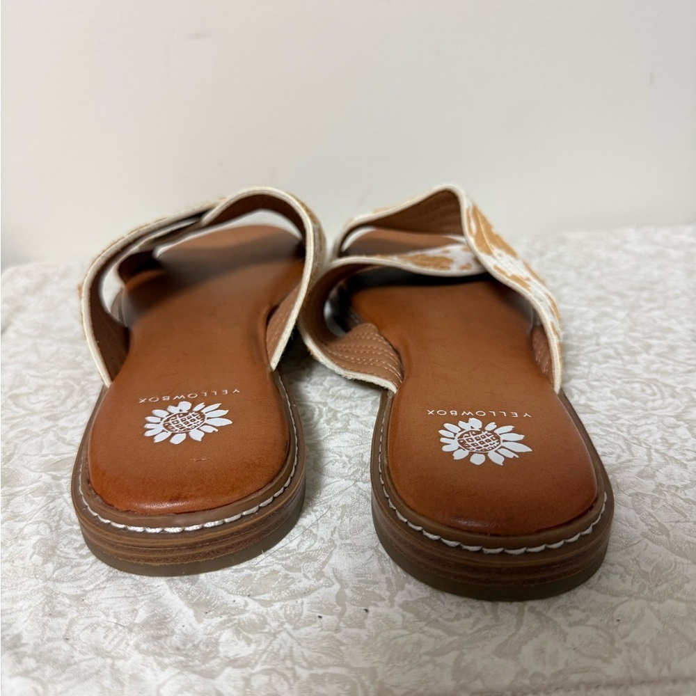 YELLOW BOX WOMEN'S 8.5 LINTA CROSSBAND
SLIDE SANDALS Real Cow Fur Leather - Picture 5 of 7